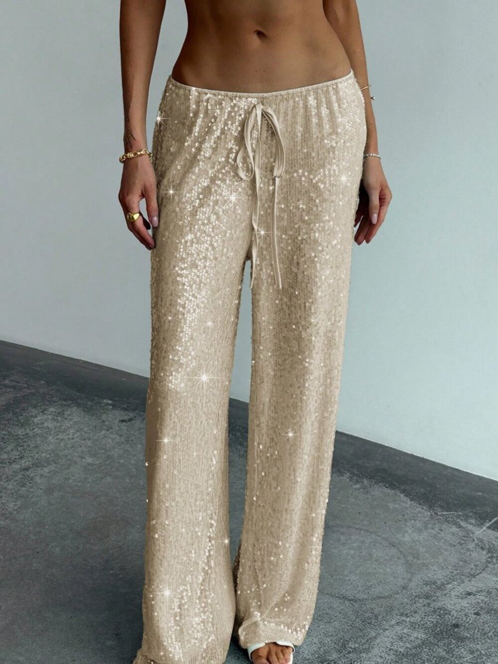 Apricot Casual Women's Sequin Long Pants